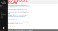 Desktop Screenshot of deafnessvariationdatabase.org